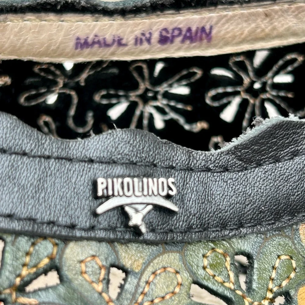 PIKOLINOS Romana Slingback - Floral Laser Cut Leather - Made in Italy EU 41 - Picture 9 of 9